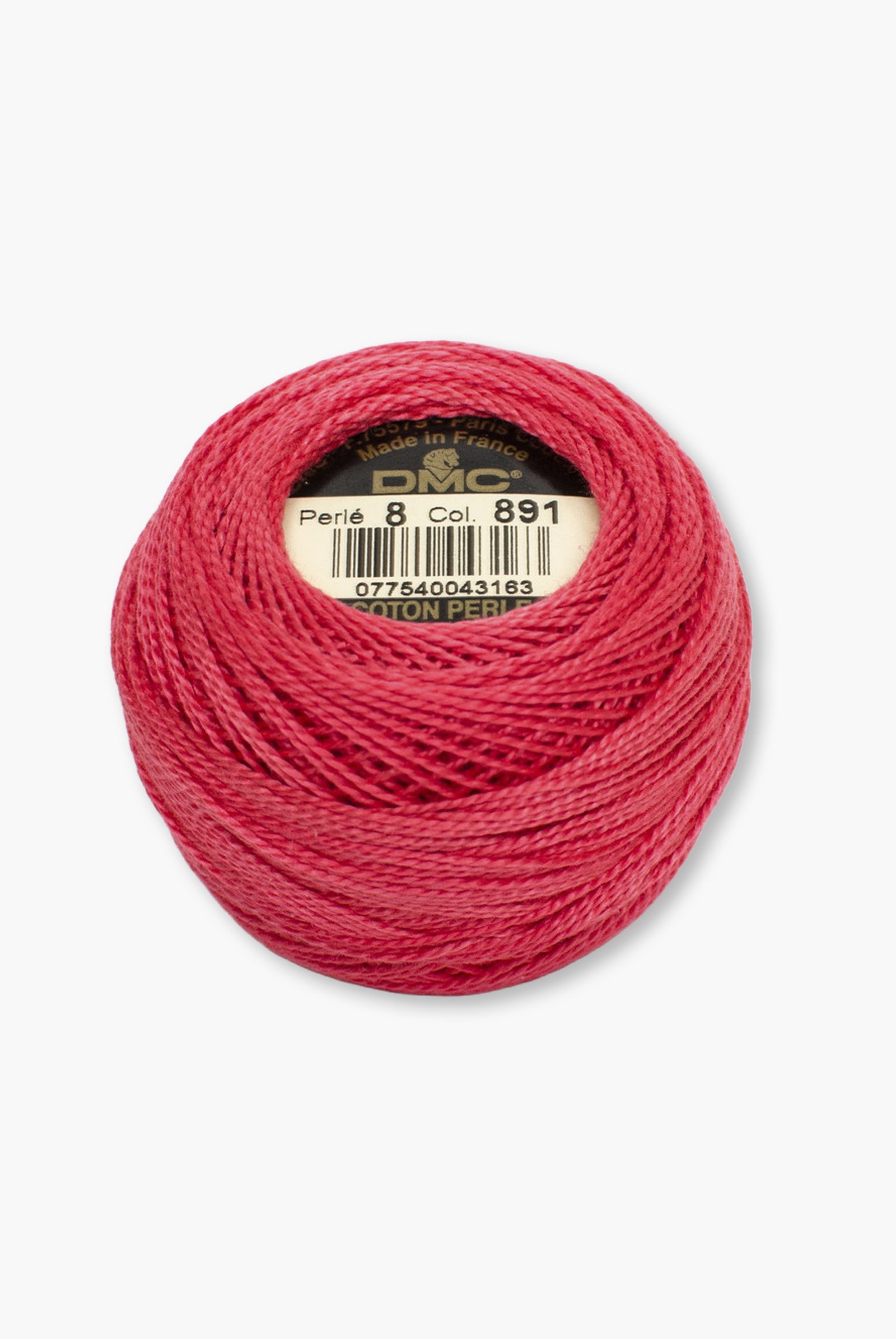 DMC Perlé No. 8 – Color 891 – 100% Cotton – 10 g Thread Ball