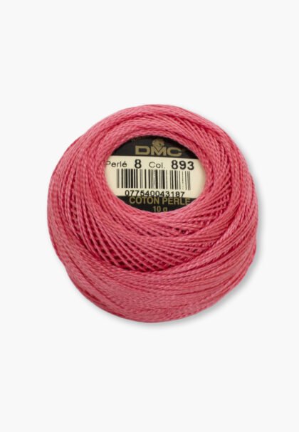 DMC Perlé No. 8 – Color 893 – 100% Cotton – 10 g Thread Ball