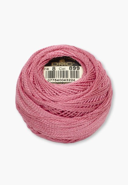 DMC Perlé No. 8 – Color 899 – 100% Cotton – 10 g Thread Ball