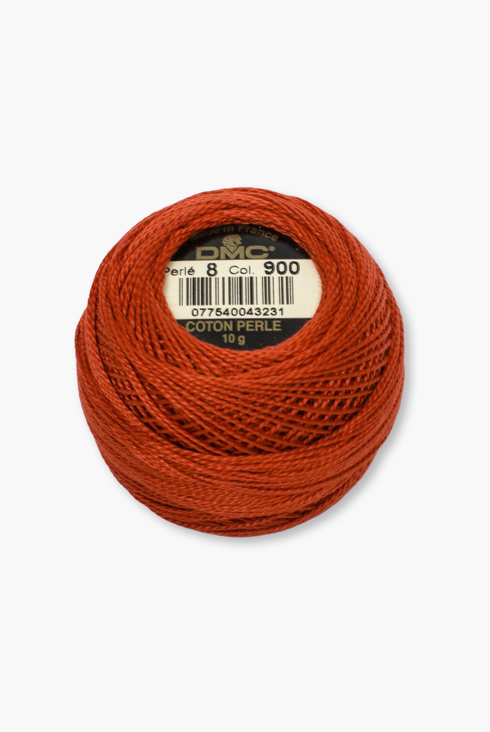 DMC Perlé No. 8 – Color 900 – 100% Cotton – 10 g Thread Ball