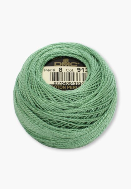 DMC Perlé No. 8 – Color 913 – 100% Cotton – 10 g Thread Ball