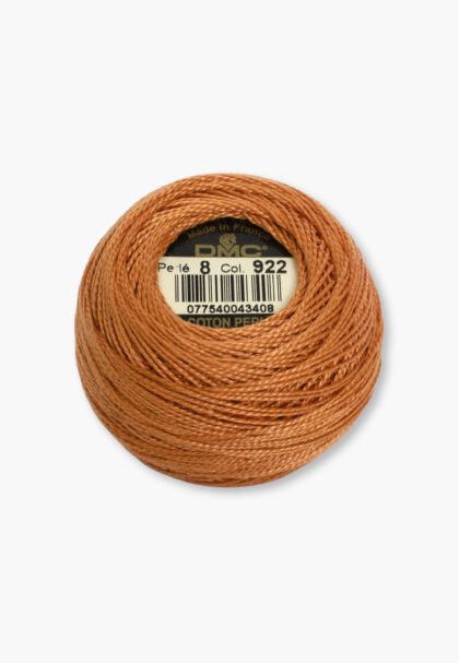DMC Perlé No. 8 – Color 922 – 100% Cotton – 10 g Thread Ball