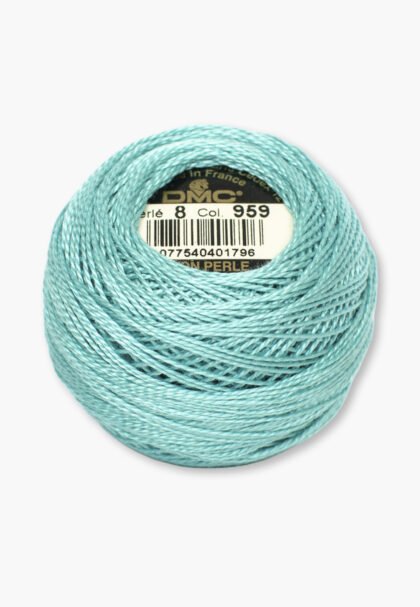 DMC Perlé No. 8 – Color 959 – 100% Cotton – 10 g Thread Ball