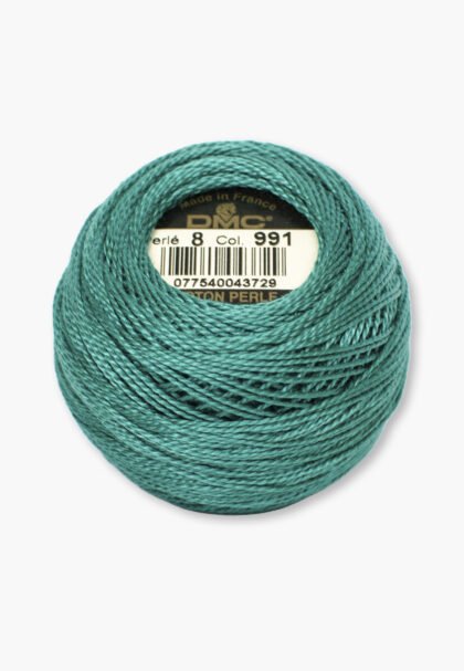 DMC Perlé No. 8 – Color 991 – 100% Cotton – 10 g Thread Ball