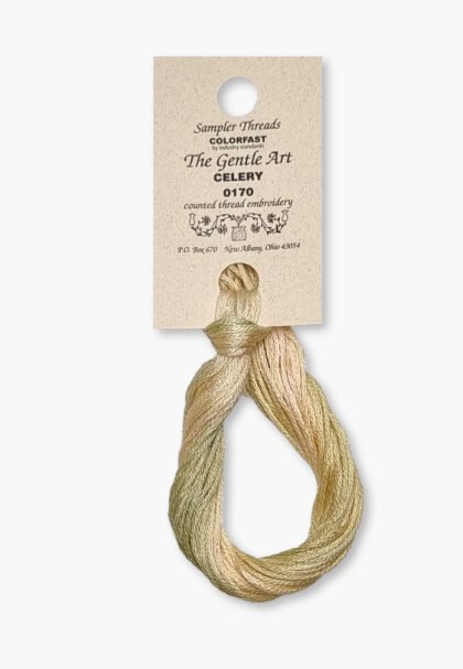 Gentle Art Sampler – Celery 0170B – 10 yd – 100% Hand-Dyed Cotton