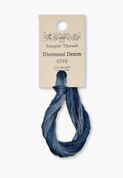 Gentle Art Sampler – Distressed Denim 0293B – 10 yd – 100% Hand-Dyed Cotton