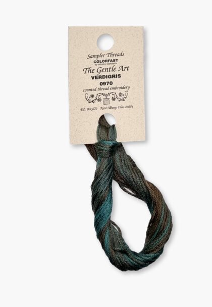 Gentle Art Sampler – Verdigris 0970B – 10 yd – 100% Hand-Dyed Cotton
