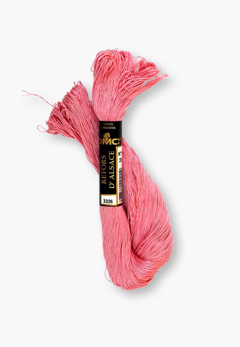 DMC Retors d’Alsace No. 12 – Color 3326 – 100% Cotton – 20 g Thread Skein