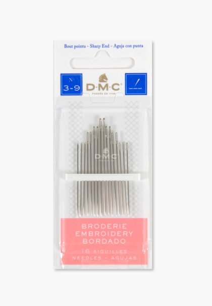 DMC – Embroidery Hand Needles – Pack of 16 (Sizes 3–9)