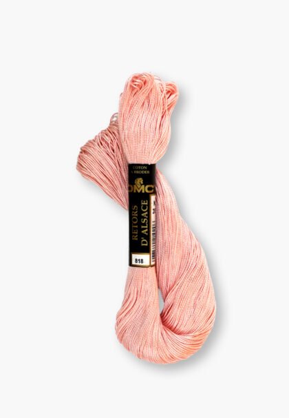 DMC Retors d'Alsace No. 8 - Couleur 818 - 100% coton - Fil de 20 g en écheveau