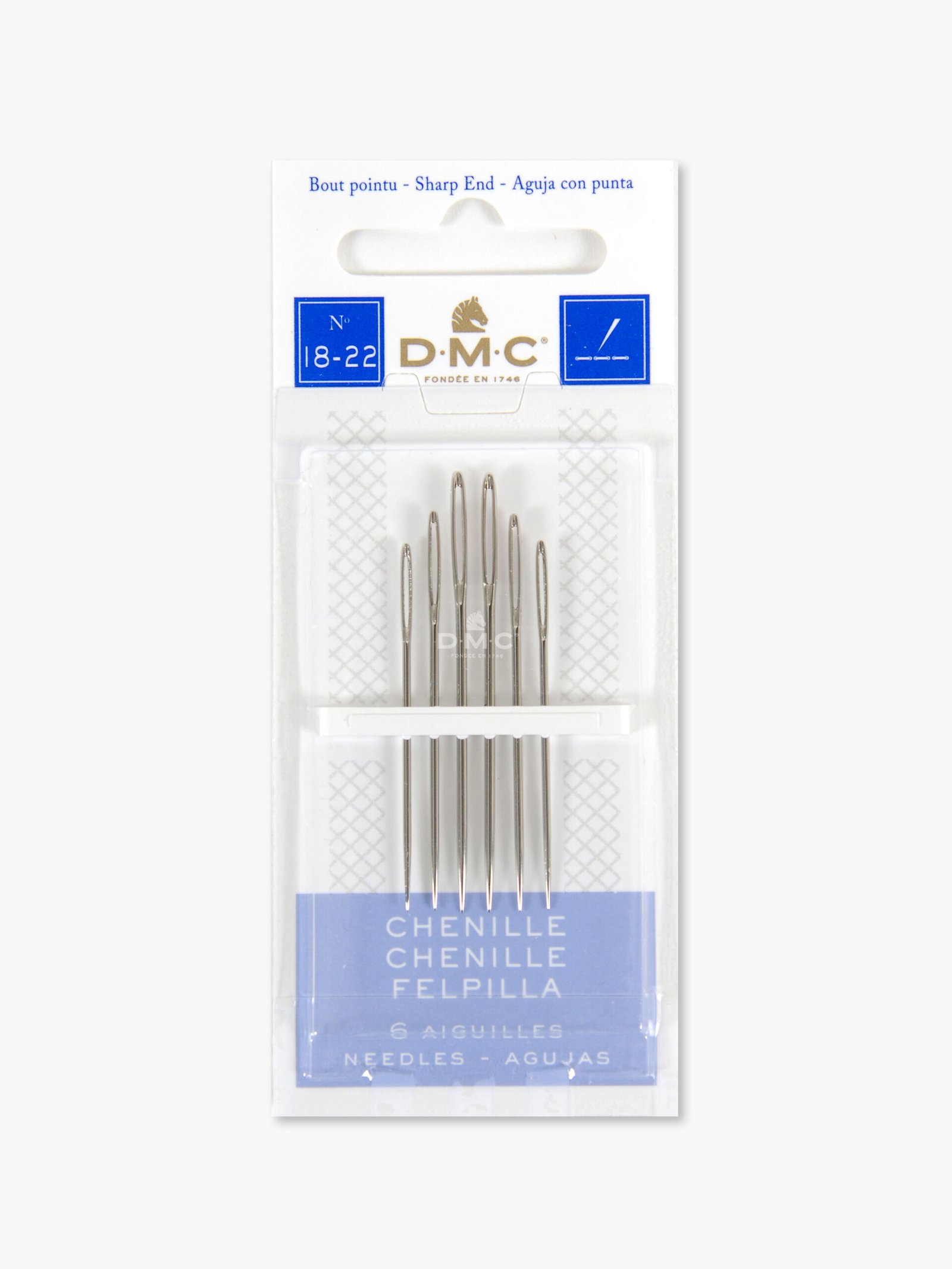 DMC – Chenille Needles – Pack of 6 (Sizes 18–22)