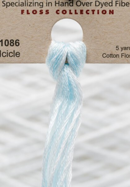 Weeks Dye Works Cotton Floss – 1086 Icicle – 5 Yards, Hand-Dyed
