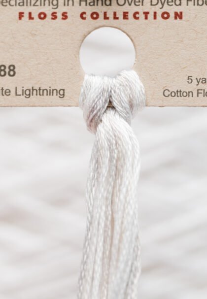 Weeks Dye Works Cotton Floss – 1088 White Light – 5 Yards, Hand-Dyed