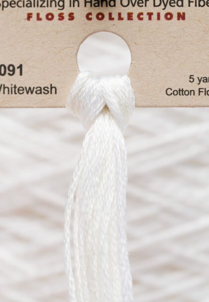 Weeks Dye Works Cotton Floss – 1091 Whitewash – 5 Yards, Hand-Dyed