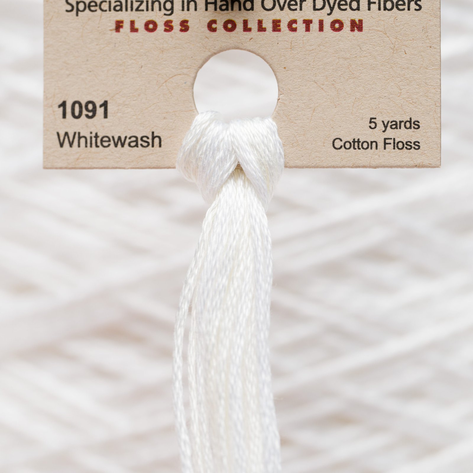 Weeks Dye Works Cotton Floss – 1091 Whitewash – 5 Yards, Hand-Dyed