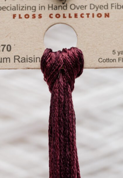 Weeks Dye Works Cotton Floss – 1270 Rum Raisin – 5 Yards, Hand-Dyed