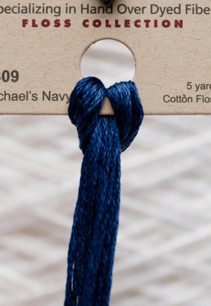 Weeks Dye Works Cotton Floss – 1309 Michael's Navy – 5 Yards, Hand-Dyed