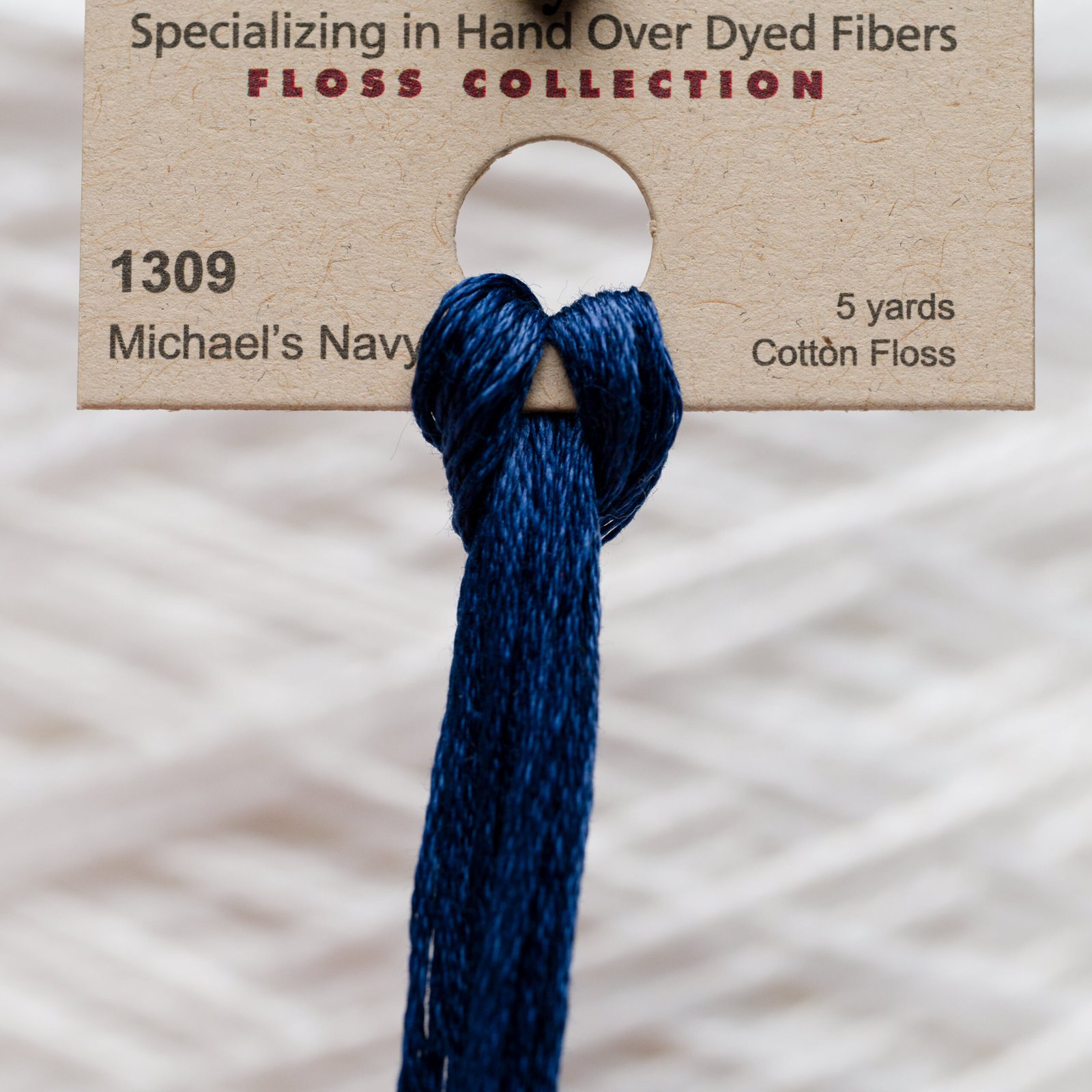 Weeks Dye Works Cotton Floss – 1309 Michael's Navy – 5 Yards, Hand-Dyed