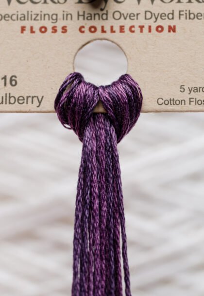 Weeks Dye Works Cotton Floss – 1316 Mulberry – 5 Yards, Hand-Dyed