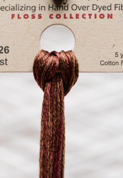 Weeks Dye Works Cotton Floss – 1326 Rust – 5 Yards, Hand-Dyed