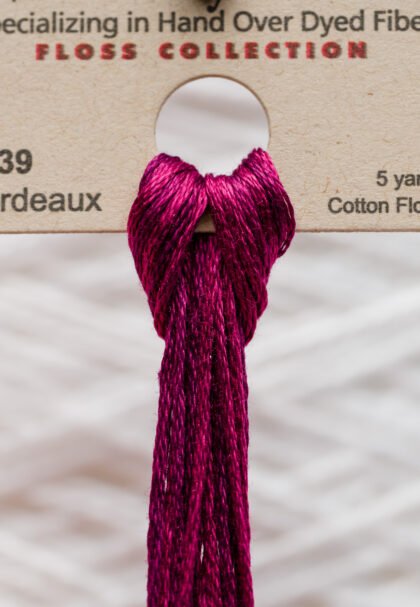 Weeks Dye Works Cotton Floss – 1339 Bordeaux – 5 Yards, Hand-Dyed