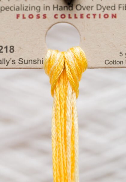 Weeks Dye Works Cotton Floss – 2218 Sally's Sunshine – 5 Yards, Hand-Dyed