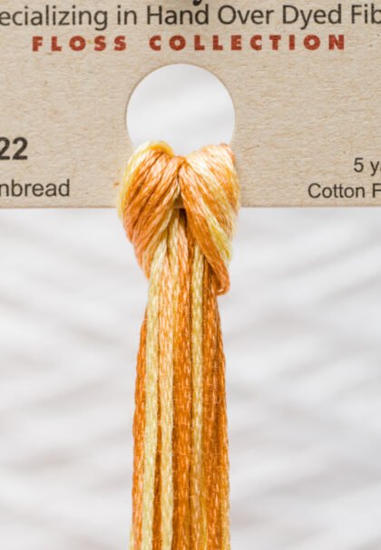 Weeks Dye Works Cotton Floss – 2222 Cornbread – 5 Yards, Hand-Dyed