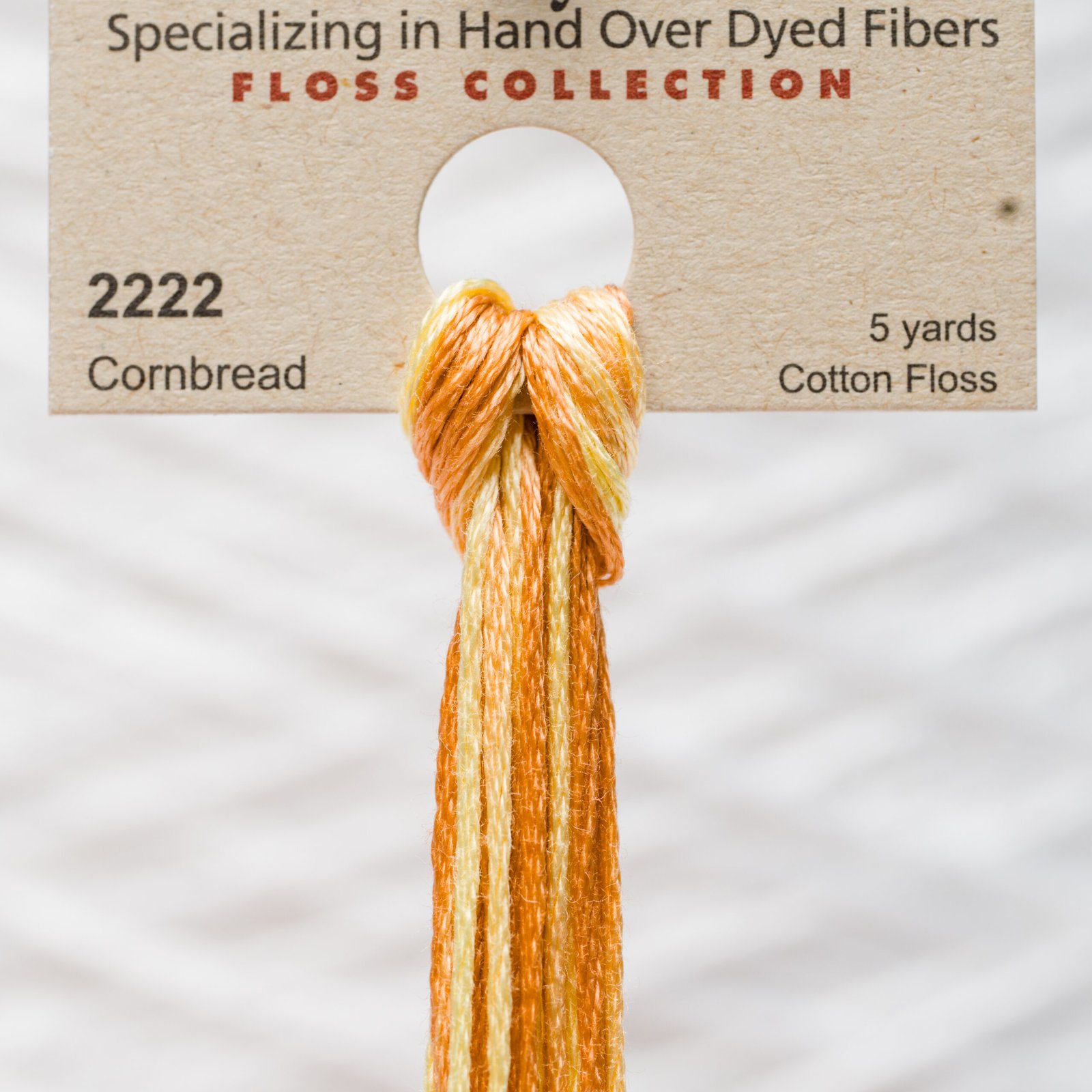 Weeks Dye Works Cotton Floss – 2222 Cornbread – 5 Yards, Hand-Dyed