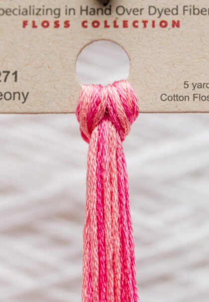 Weeks Dye Works Cotton Floss – 2271 Peony – 5 Yards, Hand-Dyed