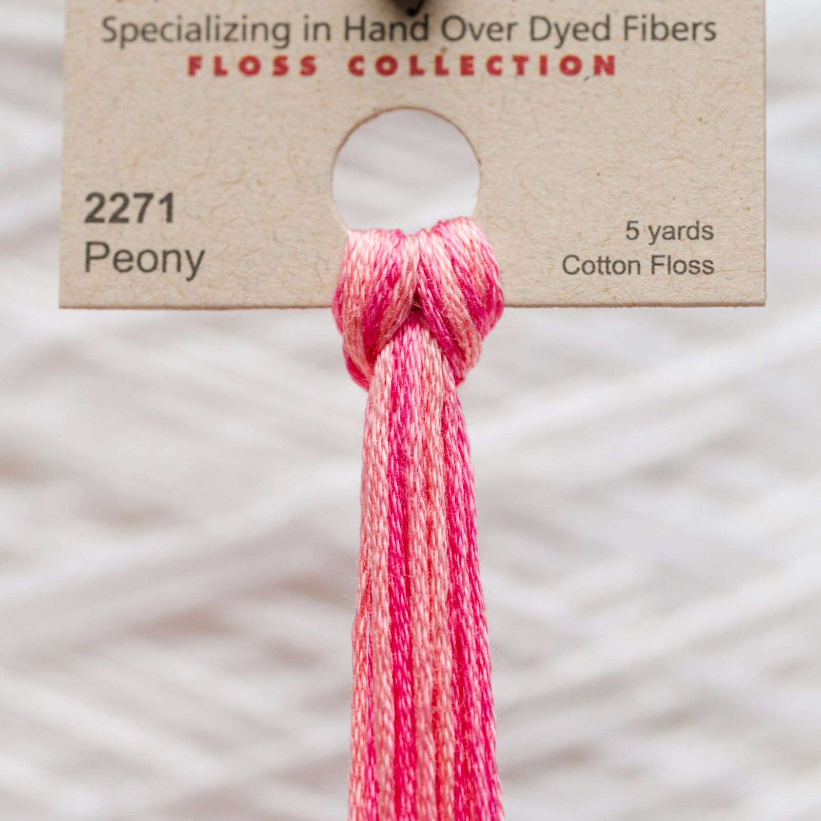Weeks Dye Works Cotton Floss – 2271 Peony – 5 Yards, Hand-Dyed