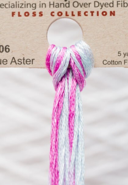 Weeks Dye Works Cotton Floss – 2306 Blue Aster – 5 Yards, Hand-Dyed
