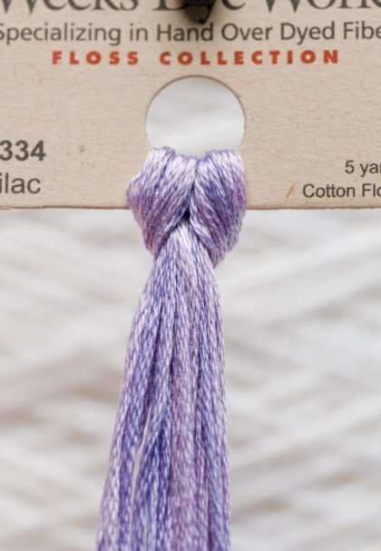 Weeks Dye Works Cotton Floss – 2334 Lilac – 5 Yards, Hand-Dyed