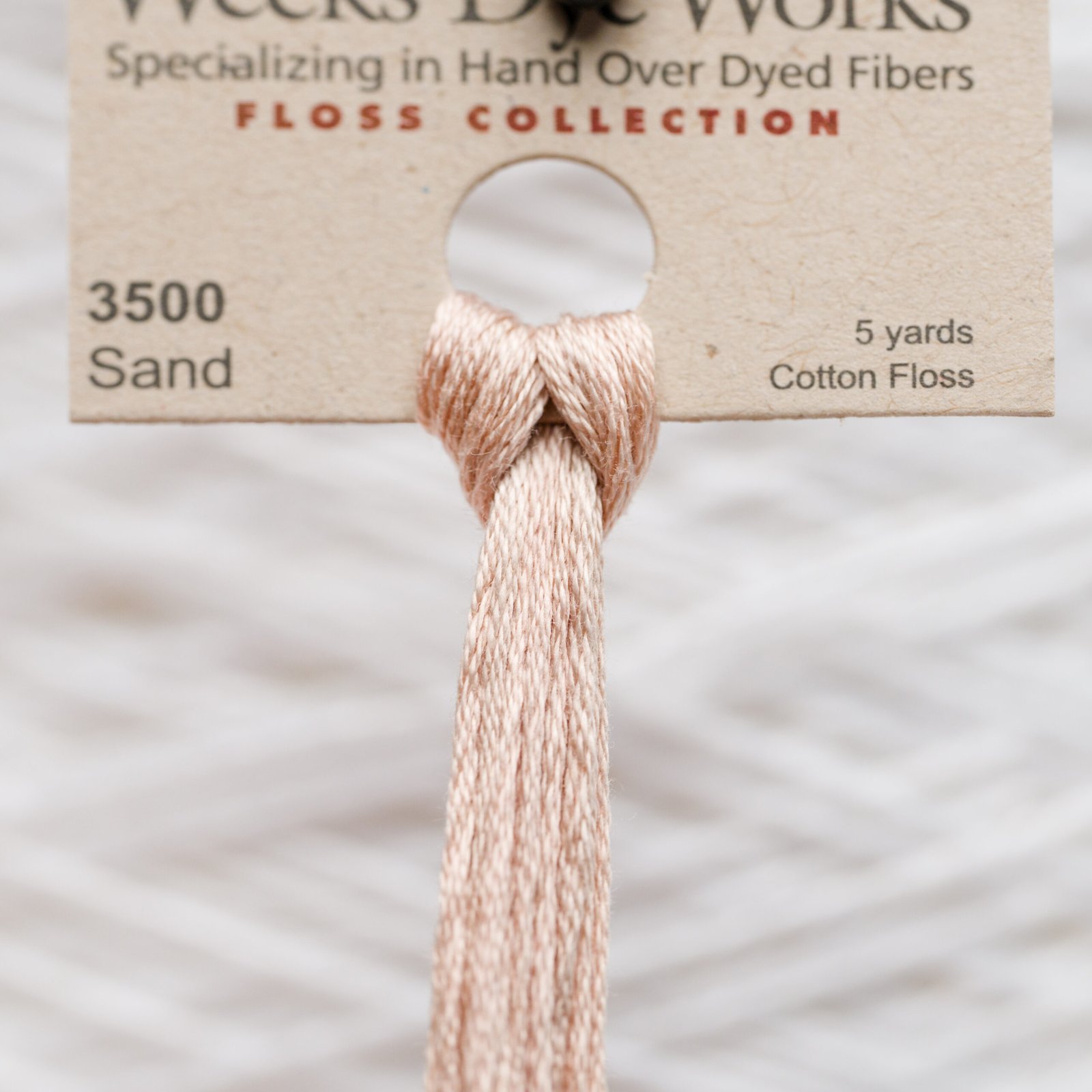 Weeks Dye Works Cotton Floss – 3500 Sand – 5 Yards, Hand-Dyed