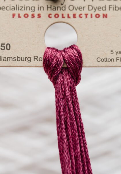 Weeks Dye Works Cotton Floss – 3850 Williamsburg Red – 5 Yards, Hand-Dyed
