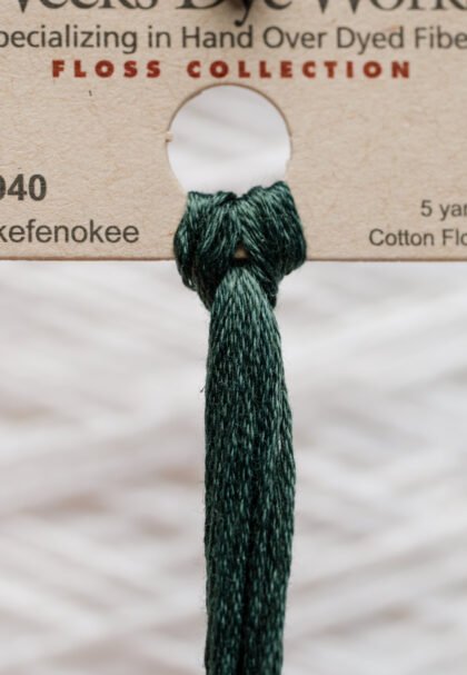 Weeks Dye Works Cotton Floss – 3940 Okefenokee – 5 Yards, Hand-Dyed