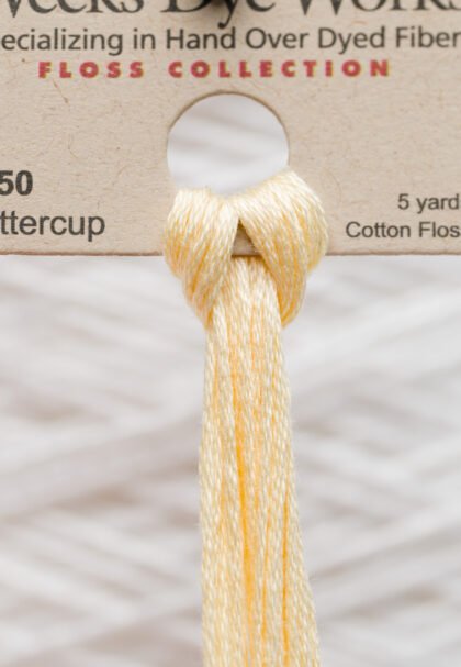 Weeks Dye Works Cotton Floss – 6650 Buttercup – 5 Yards, Hand-Dyed