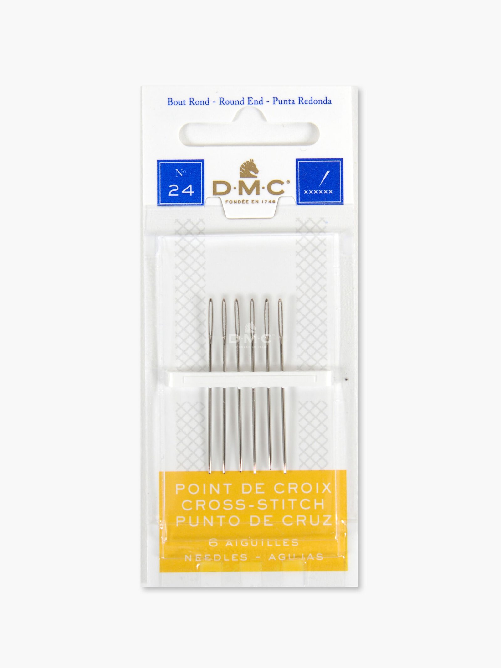 DMC – Cross Stitch Needles – Pack of 6 (Size 24)