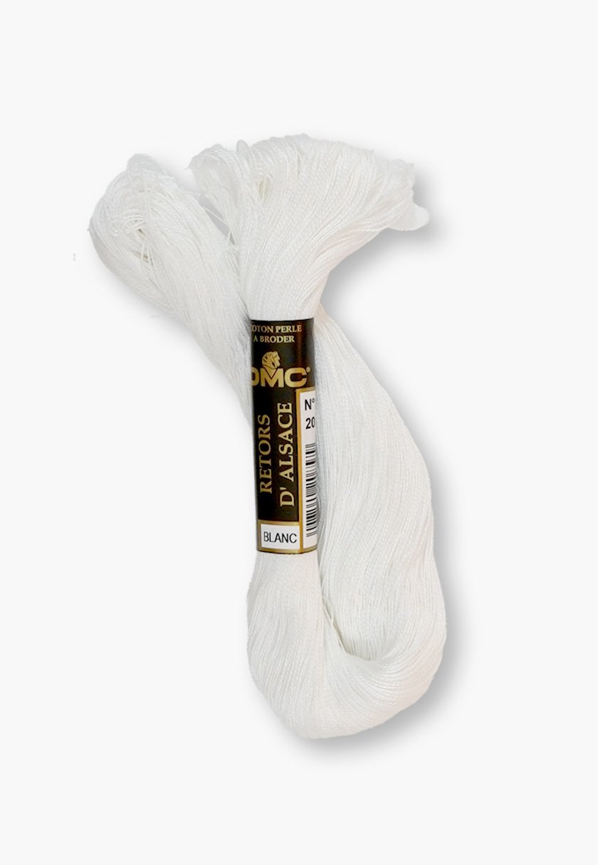 DMC Retors d’Alsace No. 12 – Color Blanc – 100% Cotton – 20 g Thread Skein