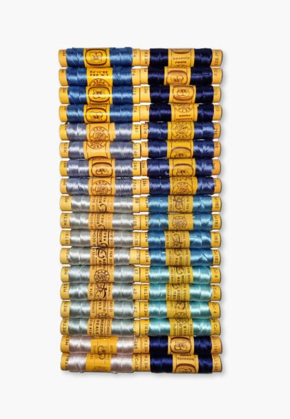 Bozzolo Reale & Tre Stelle – Vintage Silk Thread – Size 24 – 36 Blue Shades Spools