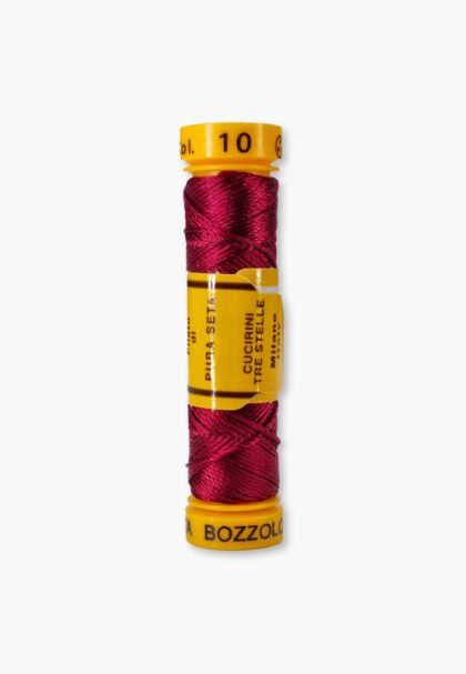 Bozzolo Reale Cucirini Tre Stelle Color 10 – 100% Silk Embroidery Thread – Size 24