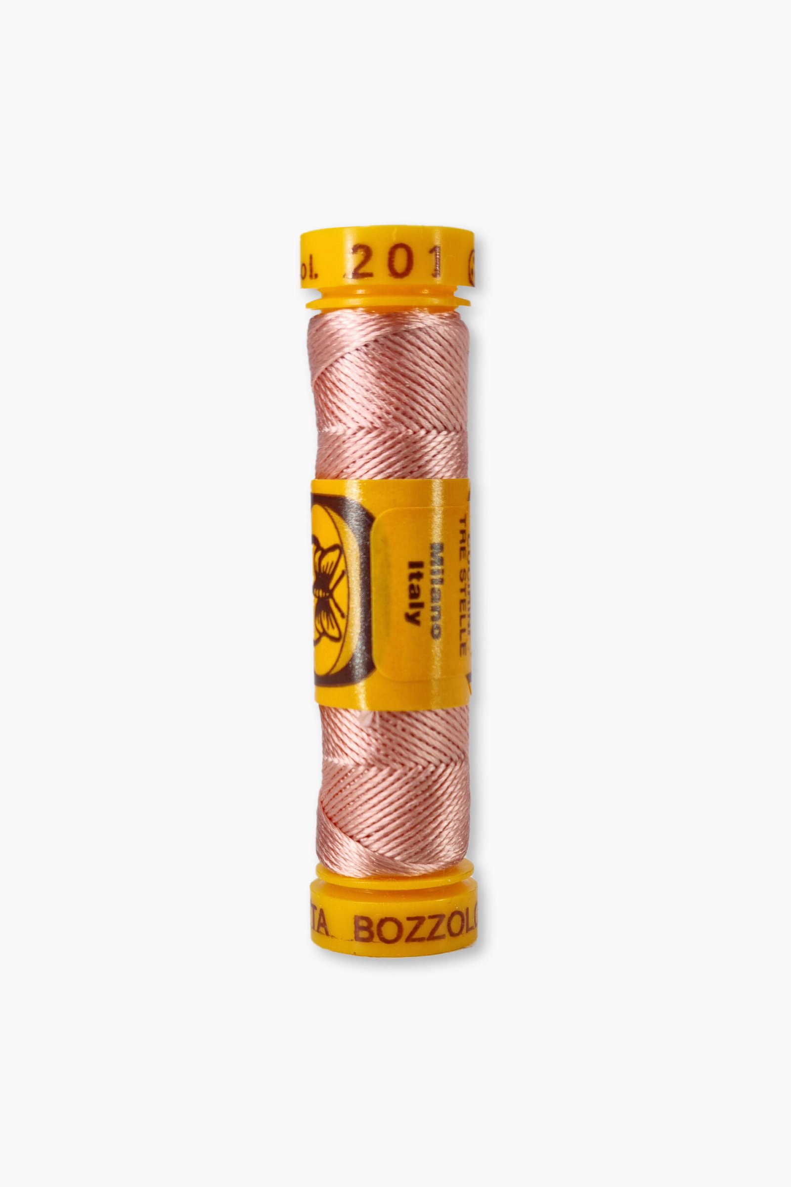 Bozzolo Reale Cucirini Tre Stelle Farbe 201 - 100% Seidenstickgarn - Größe 24
