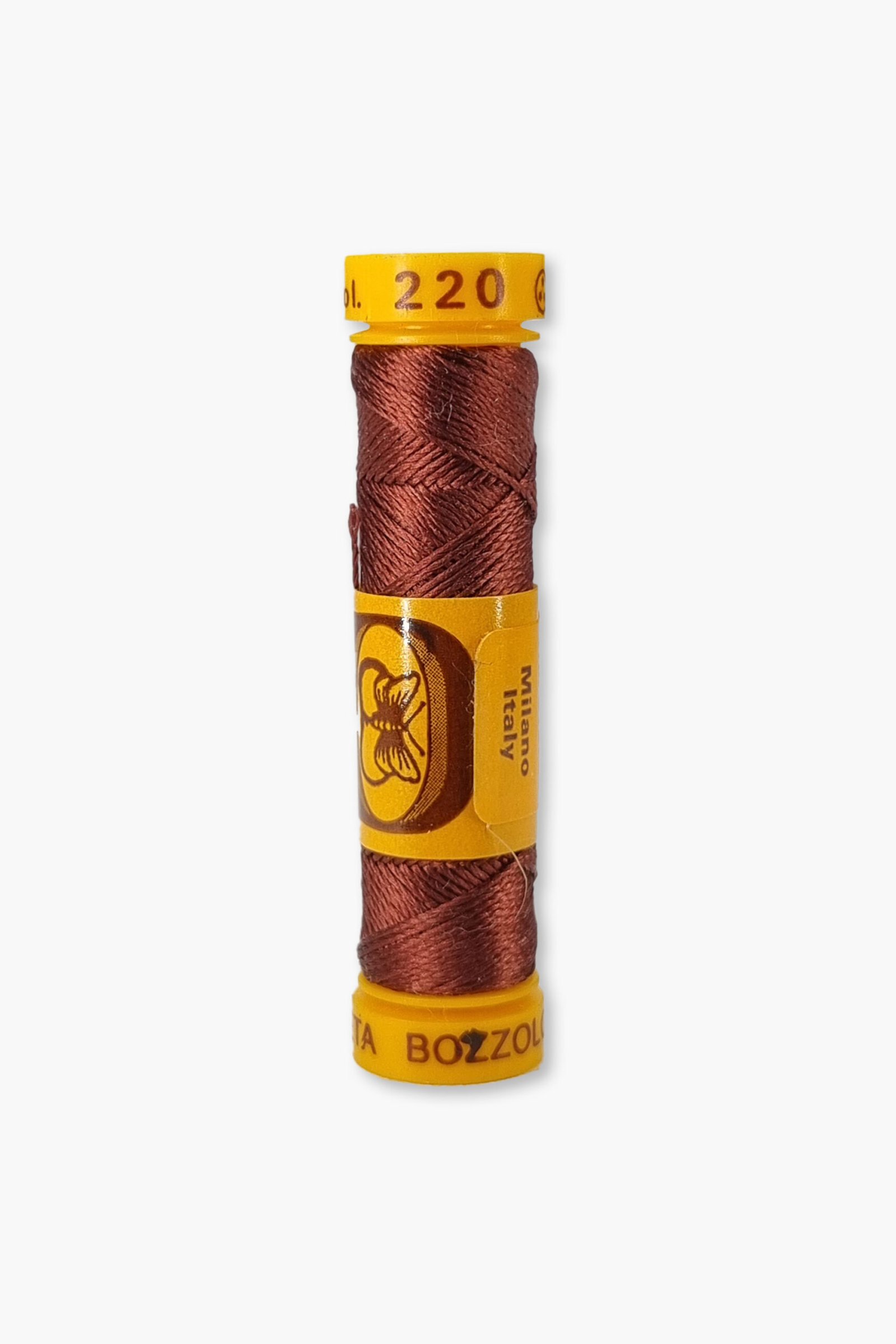 Bozzolo Reale Cucirini Tre Stelle Farbe 220 - 100% Seidenstickgarn - Größe 24