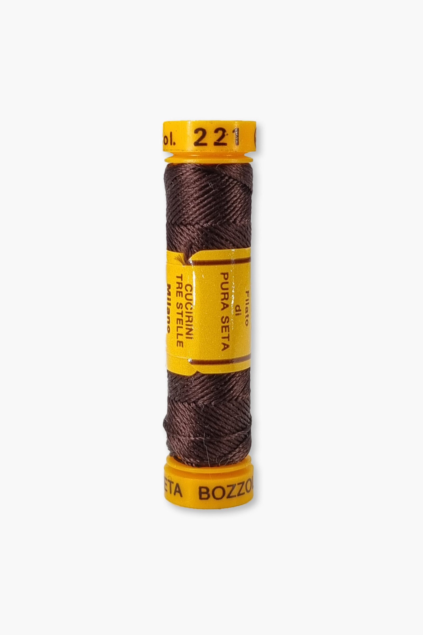 Bozzolo Reale Cucirini Tre Stelle Color 221 – 100% Silk Embroidery Thread – Size 24