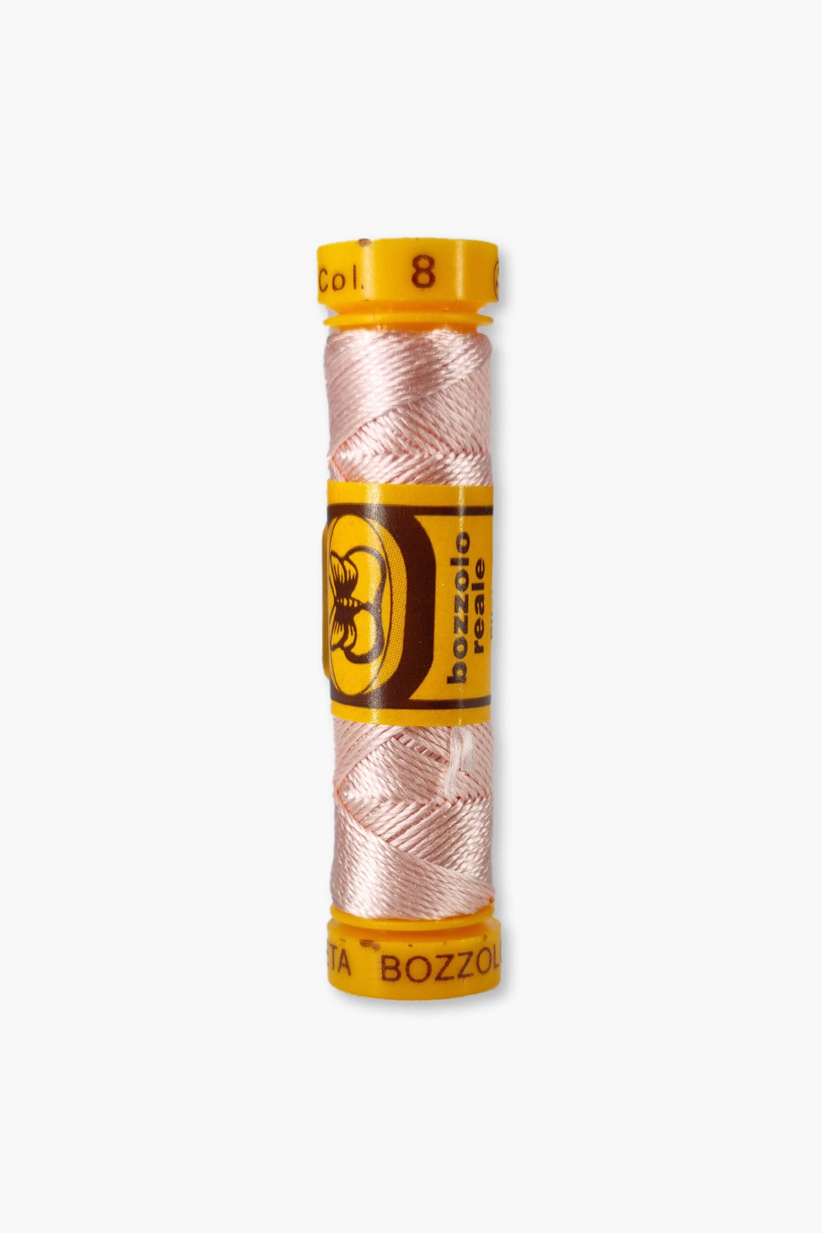 Bozzolo Reale Cucirini Tre Stelle Color 8 – 100% Silk Embroidery Thread – Size 24