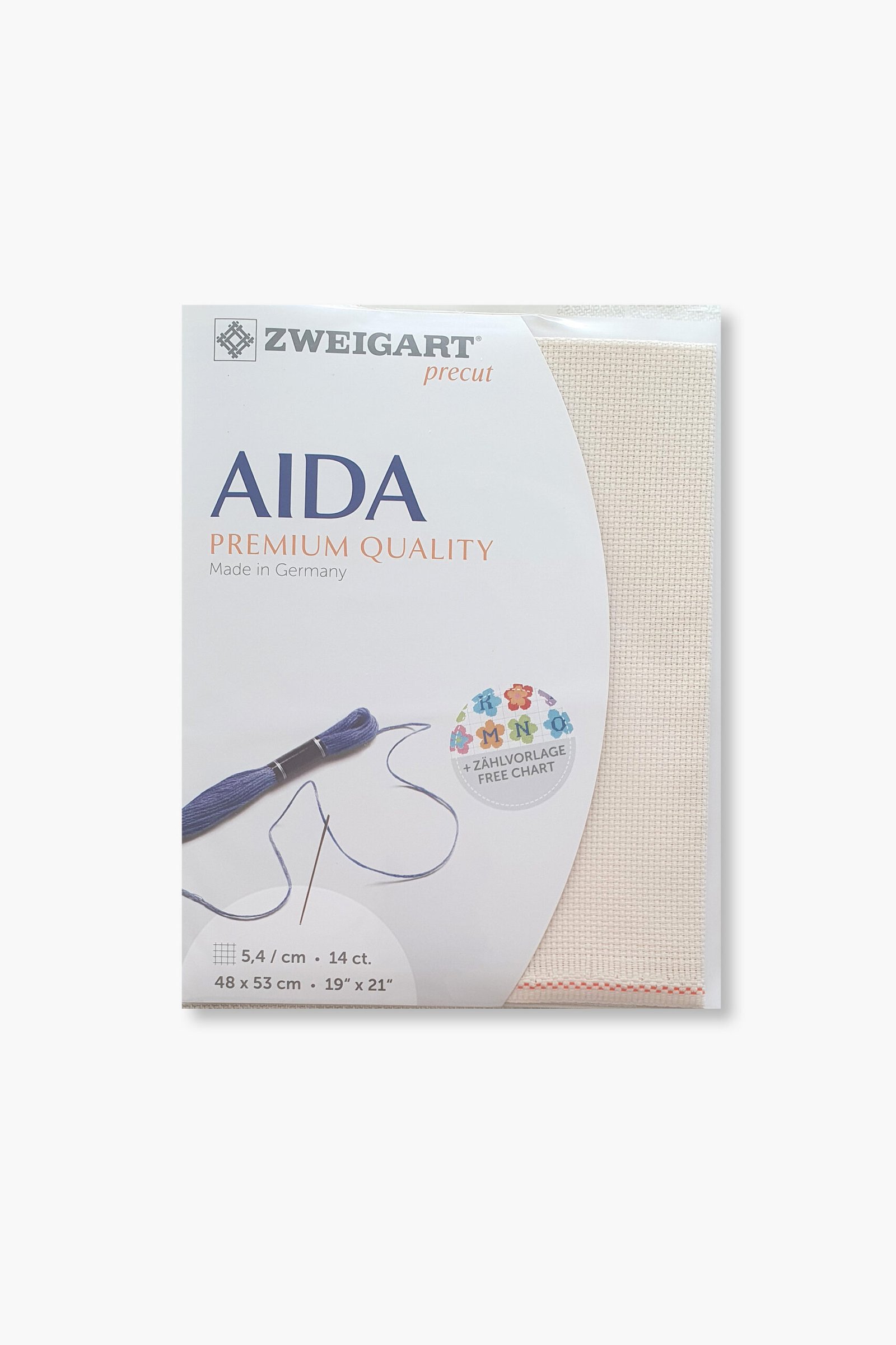 ZWEIGART Aida 3706 – Tessuto Aida di cotone pretagliato 14 count - Colore 264 - (48 × 53 cm) - immagine 6