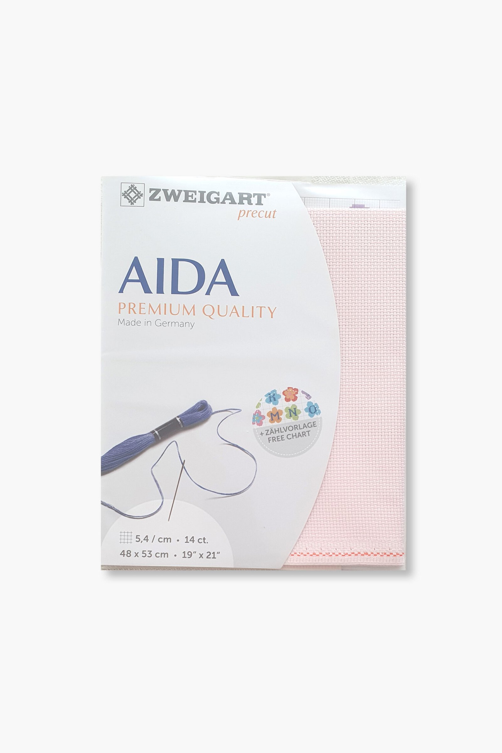 ZWEIGART Aida 3706 – Tessuto di cotone Aida pretagliato 14 count - Colore 4110 - (48 × 53 cm) - immagine 6