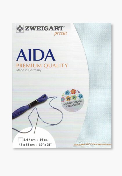 ZWEIGART Aida 3706 – Precut Cotton Aida Fabric 14 Count - Colour 550 - (48 × 53 cm)