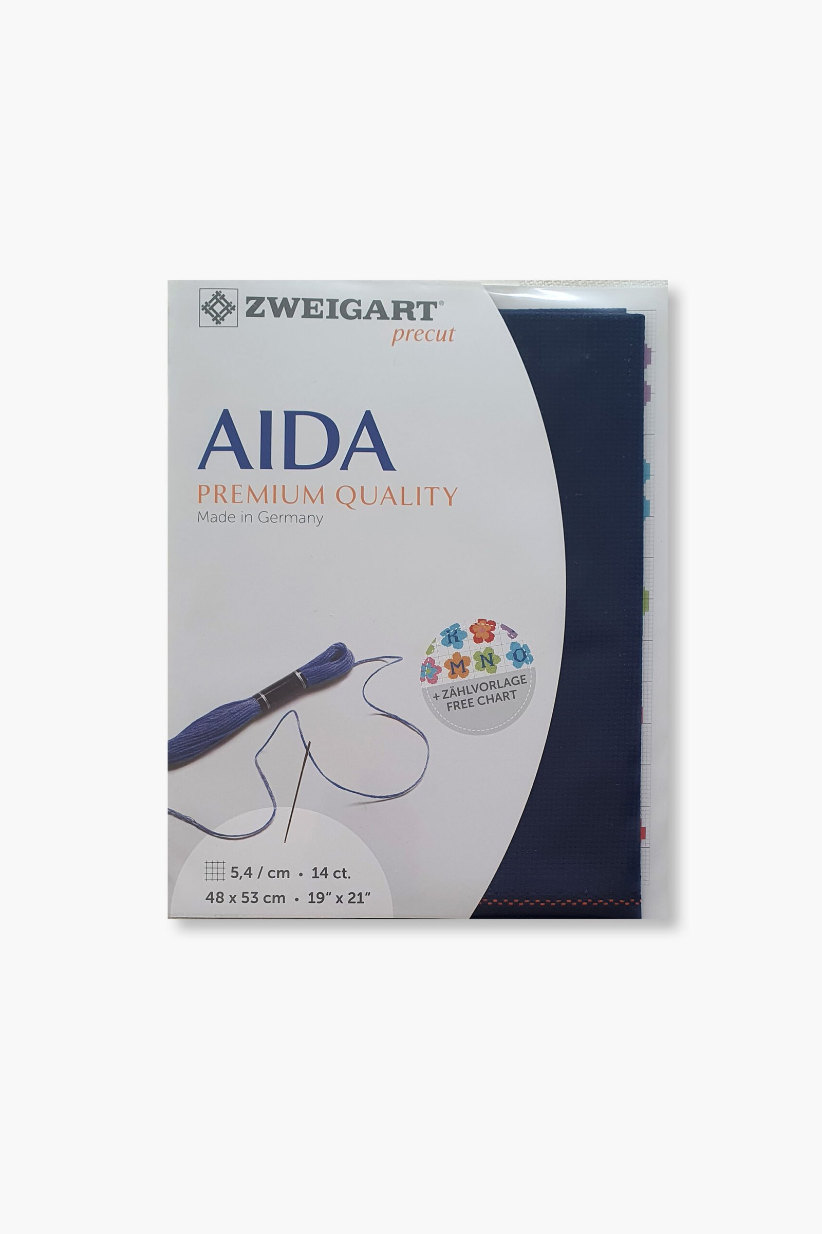 ZWEIGART Aida 3706 – Tessuto Aida di cotone pretagliato 14 count - Colore 589 - (48 × 53 cm) - immagine 6