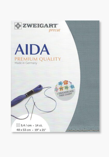 ZWEIGART Aida 3706 – Precut Cotton Aida Fabric 14 Count - Colour 594 - (48 × 53 cm)