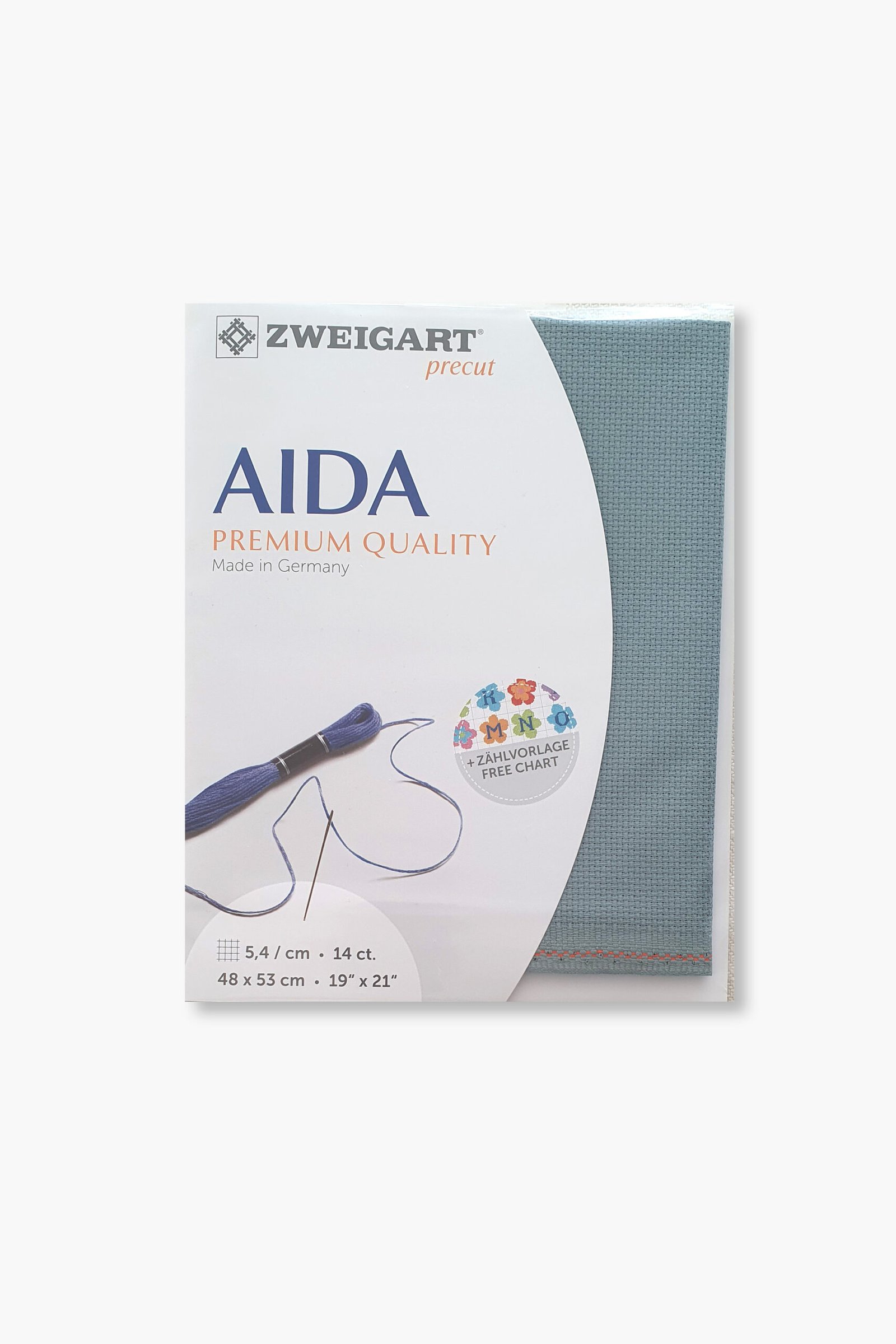 ZWEIGART Aida 3706 – Tessuto Aida di cotone pretagliato 14 count - Colore 594 - (48 × 53 cm) - immagine 6